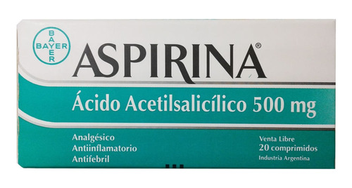 Aspirina 500 Mg X 20 Comprimidos