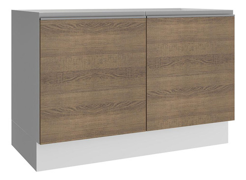 Mueble Madesa Glamy 120cm 2 Puertas (sin Tapa Y Fregadero) Color Blanco/Marrón