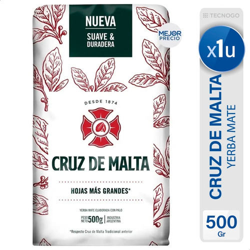 Yerba Mate Cruz Malta Suave Y Duradera - Mejor Precio