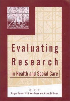 Libro Evaluating Research In Health And Social Care - Rog...