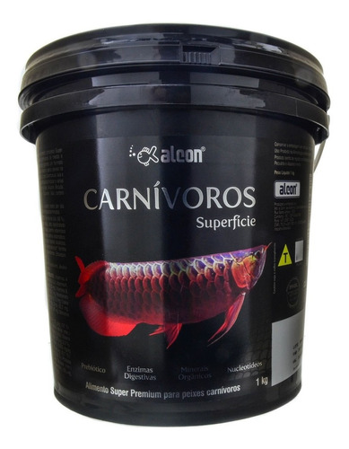 Ração Super Premium P/ Peixe Carnívoro Superfície 1kg Alcon