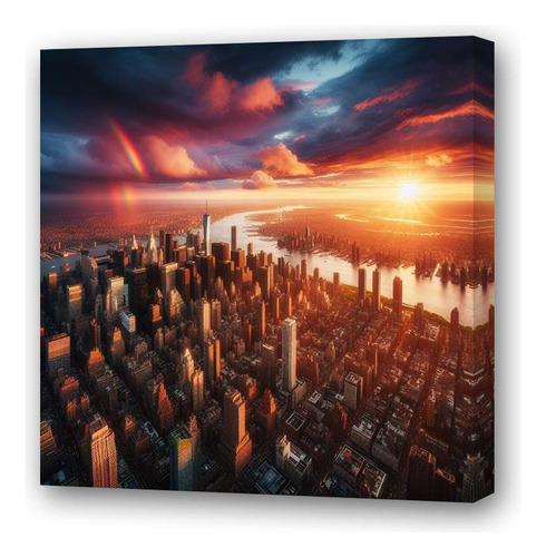 Cuadro 60x60cm Empire State Building Vista Panorámica M2