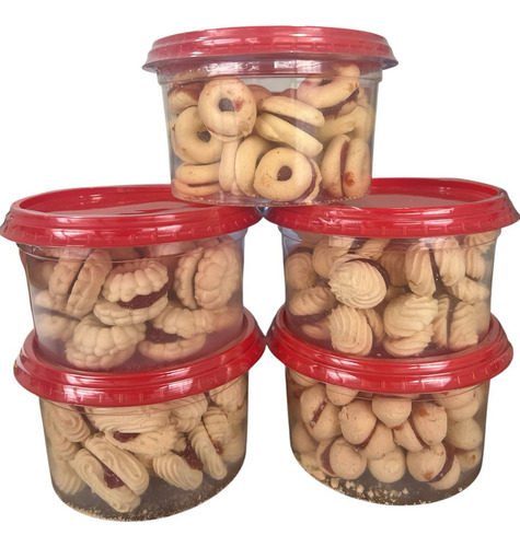 Biscoitos Amanteigados Mineiro 5 Potes Atacado