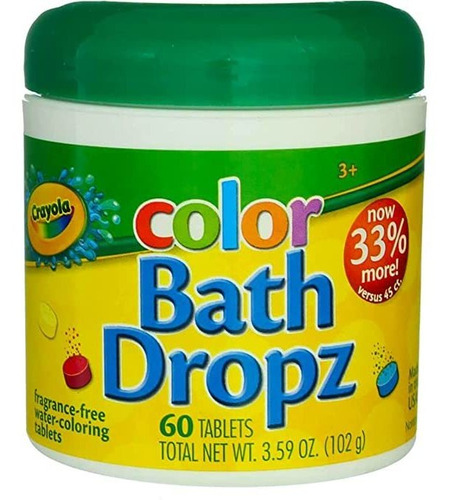 Crayola Color Bath Dropz 3.59 Oz (60 Tabletas) Por Toys &am.