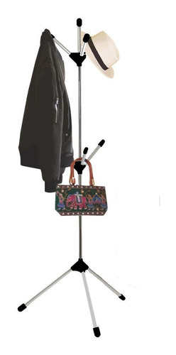 Imagem 3 de 5 de Cabideiro Mancebo Cabide De Chão Para Bolsas Chapéu Preto