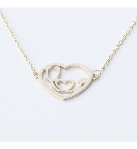 Collar Latido Dbl Corazon Estet Infarto Medico Doctor Heart