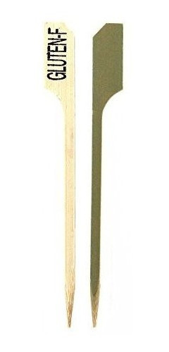 Bamboomn Glutenfree Label Marker Bamboo Paddle Pick 35 9cm 1