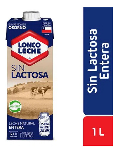 Leche S Lactosa Entera 1l  Loncoleche  ( 6uni) Super