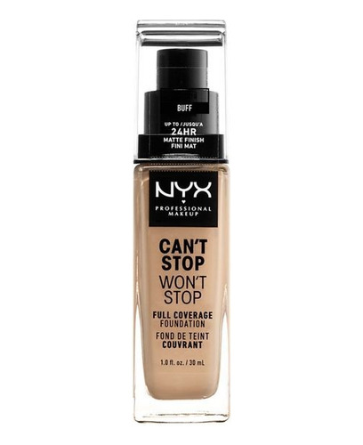 Nyx Base Maquillaje Can't Stop Won't Stop 24hrs Medium Buff