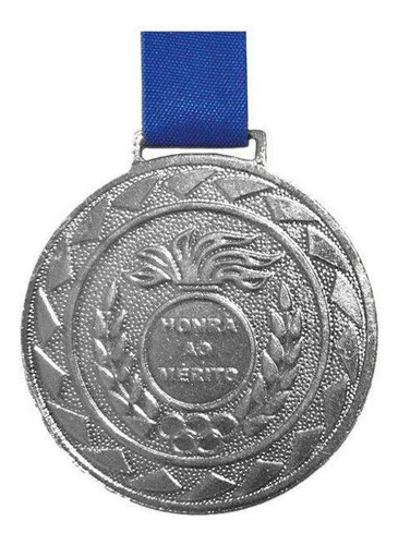 Kit Com 50 Medalhas De Prata M43 Honra Ao Mérito C/fita Azul