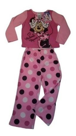 Pijama Niña Disney Minnie Importada Talla 4 100% Poliéster 