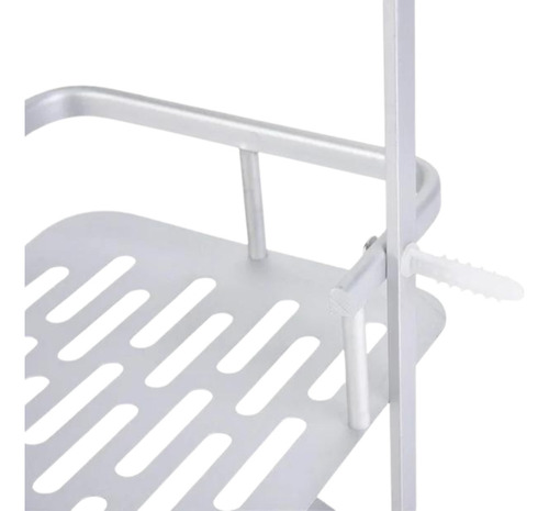 Organizador De Ducha Para Baño Crystal Rock Cry57915330 Color Plateado Instalación Pared