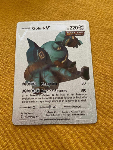 Juego De Carta Pokemon Plateada Colección Golurk