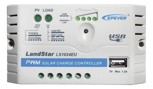 Controlador Solar Pwm 12/24v 10 A Epever Con Salida Usb