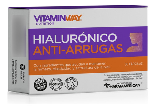 Suplemento Dietario Vitamin Way Hialuronico Antiarruga 30cáp