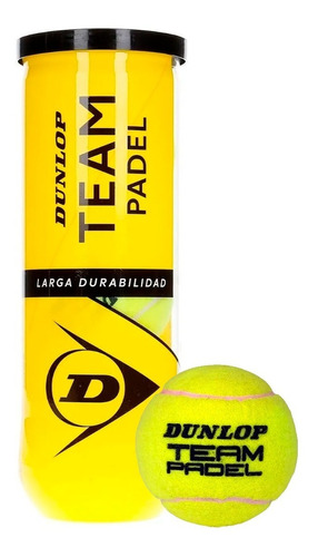 Tubo Pelotas Padel Dunlop Pro X3 Paddle Larga Duracion Tenis