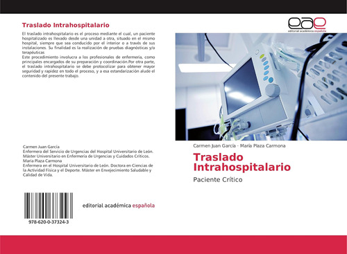 Libro: Traslado Intrahospitalario: Paciente Crítico (spanish