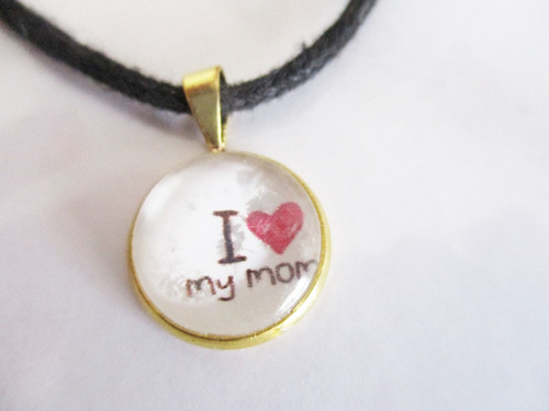 Collar Dije  I Love Mom