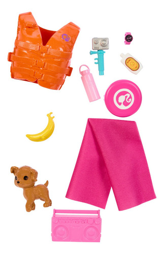 Barbie La Película Muñeca Día De Surf Mascota Y Accesorios
