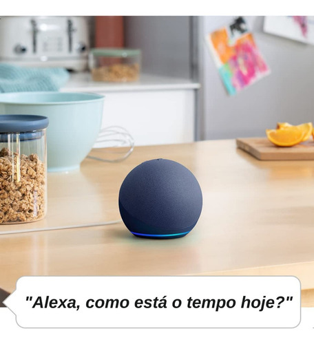 Echo Dot 5 Assistente Virtual Alexa Amazon Azul Mar Profundo