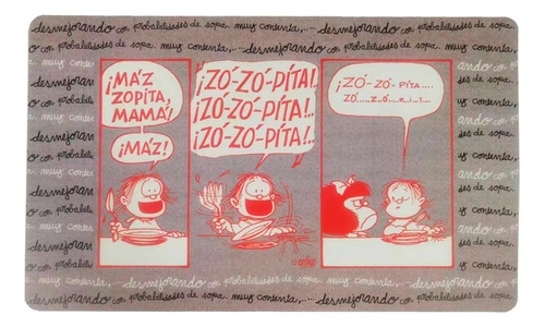 Mantel Mafalda Individual X 4 Unidades De 30x45 Cm 