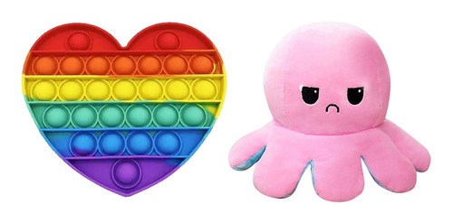 Imagem 3 de 7 de Maleta Kit Maquiagem Infantil Pop It + Polvo Brindes Bz139