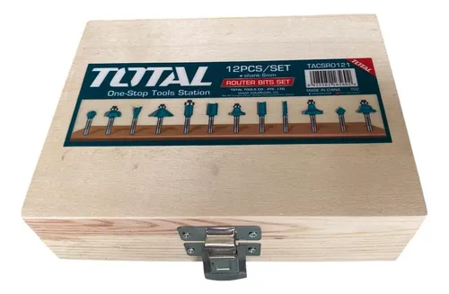 Juego 12 Piezas Brocas Fresas 6 Mm Para Router Madera Total