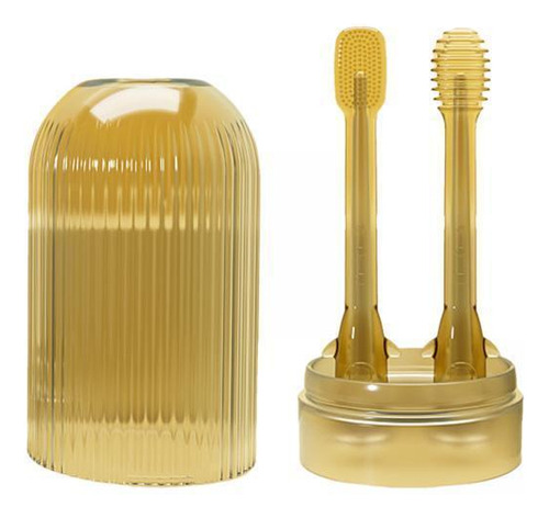 2 Escova De Dentes Infantil De Dourado 9 Cm De Comprimento