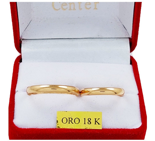 Alianzas Oro 18k 3 Gramos Par Anillo Casamiento A6