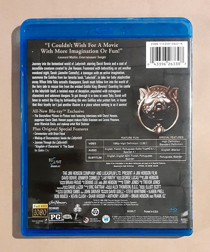 El Cristal Encantado + Laberinto - Blu-ray Original