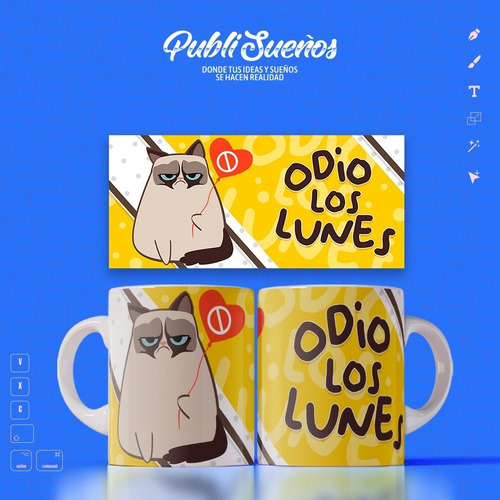 Imagen 3 de 10 de Plantillas Odio Los Lunes / Cod0136