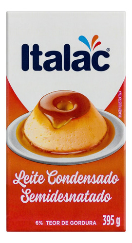 Leite Condensado Semidesnatado Italac Caixa 395g