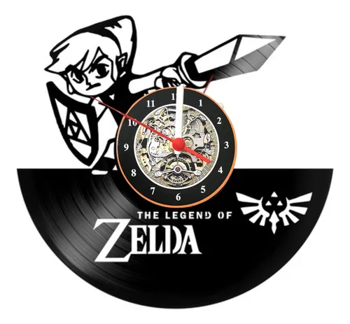 Relógio Disco De Vinil The Legend Of Zelda Video Game