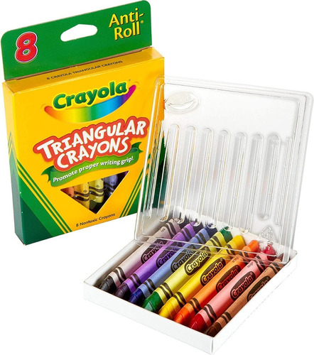 Crayola Caja X8 Crayolas Triangulares Colores Varios 524008