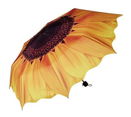 Sombrilla O Paraguas - Honey Sunflower Triple Folding Travel