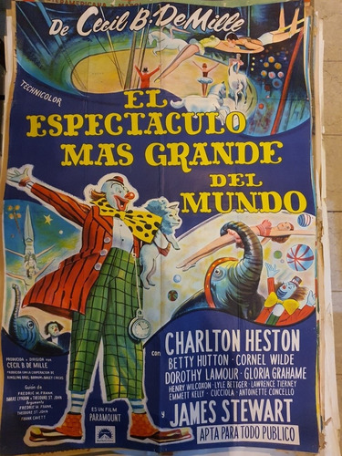 1 Afiche De Cine El Espectaculo Mas Grande Del Mundo 423