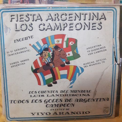 Vinilo Yiyo Arangio Luis Landriscina Fiesta Argentina M2