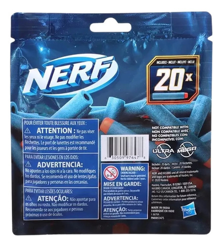 Nerf Elite 2.0 Pack Dardos De Goma 20 Unidades Toyz