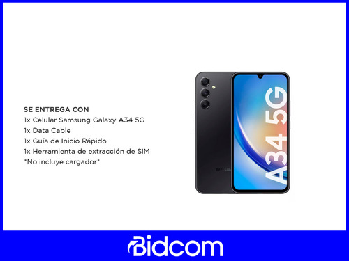 Celular Samsung Galaxy A34 5g 6gb De Ram + 128 Gb Bidcom