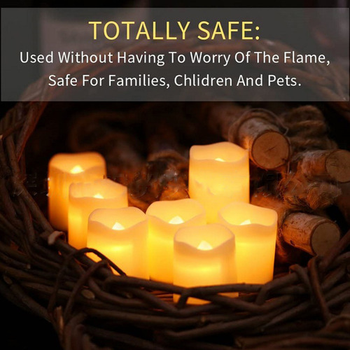 Velas De Té Led Que Funcionan Con Pilas En Blanco Cálido