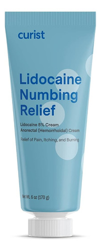 Curist 5% Lidocaine Cream Maximum Strength Topical Pain Reli