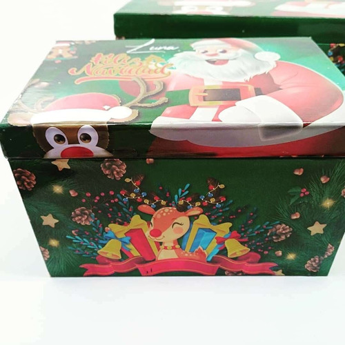 Imagen 1 de 5 de Navidad Cajas De Madera Personalizadas  (pack X 10 Unidades)