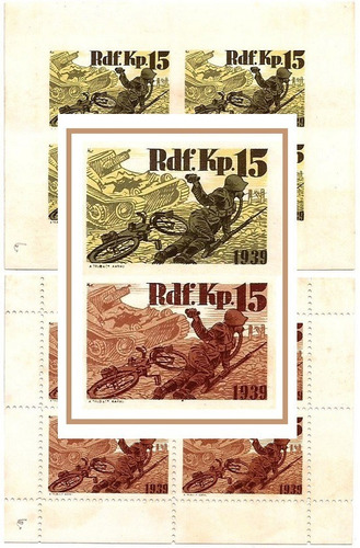 Selo Particular Suiça 1939 Segunda Guerra Mundial Bloco 2 Un