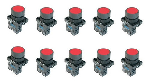 Lay5-ea42 Botao De Comando Vermelho nf 22mm Com 10