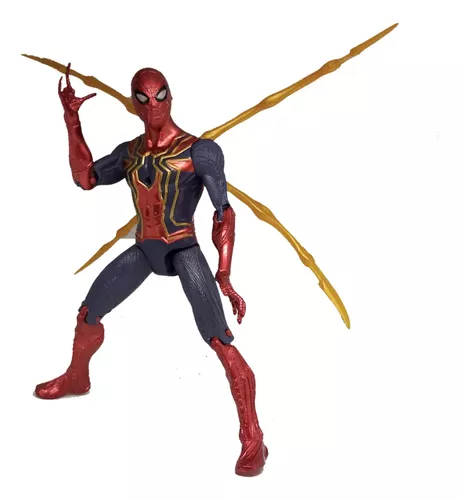 Boneco Action Figure Homem Aranha De Ferro Spiderman 16 Cm