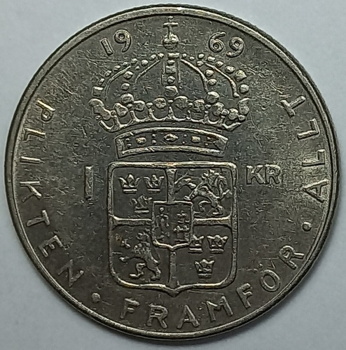 Suecia - 1 Krona 1969 - Km 826a (ref C1)