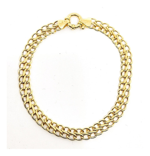 Pulseira Lacraia Ouro 18k 750 16 Cm