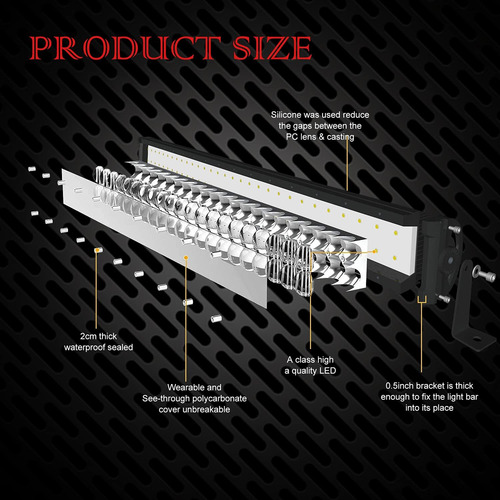 Barra De Luz Led De 22 Pulgadas 5d 120 W Spot De Inu 4337710