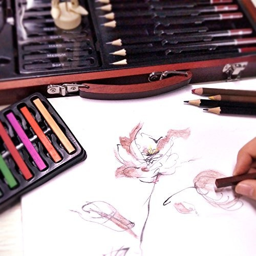 Dibujo Profesional Kit Del Arte Y Dibujar Conjunto De 58 Pi