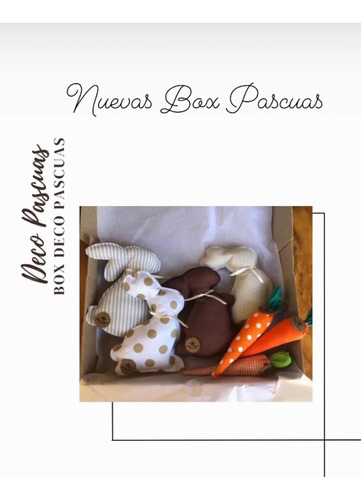 Box Figuras Deco Pascuas Hecho A Mano En Tela